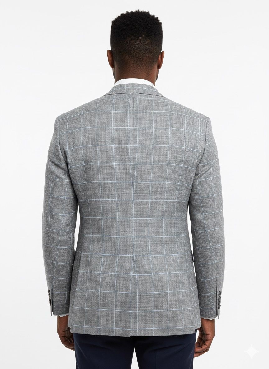 Joseph Abboud Grey Windowpane Blazer