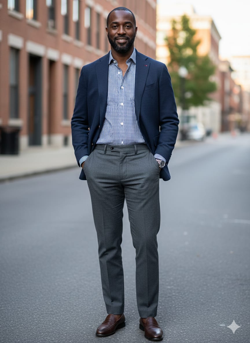 Alder & Green Blue and White Gingham