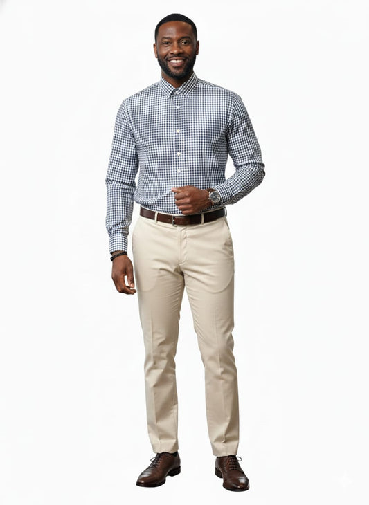 Alder & Green Blue and White Gingham